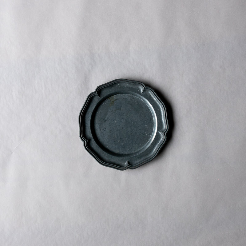 Vintage pewter plate l ビンテージピュータープレート  #144-A