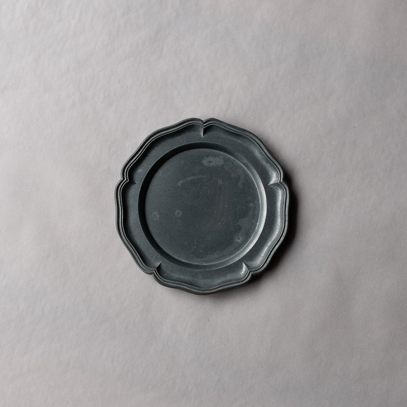 Vintage pewter plate l ビンテージピュータープレート  #144-B