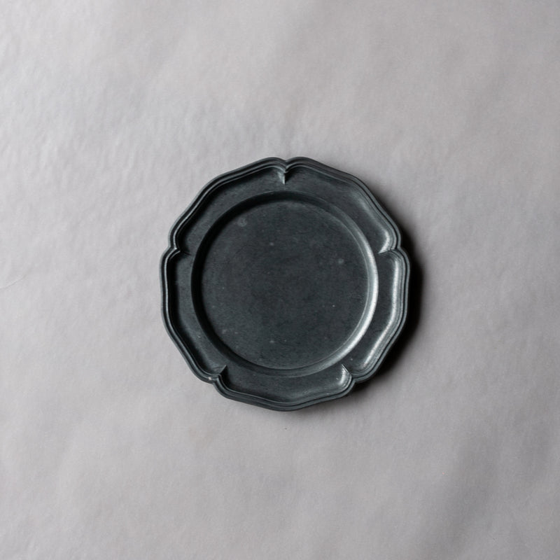 Vintage pewter plate l ビンテージピュータープレート  #144-C