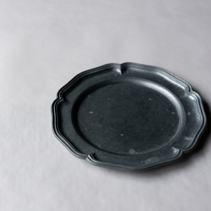 Vintage pewter plate l ビンテージピュータープレート  #144-C