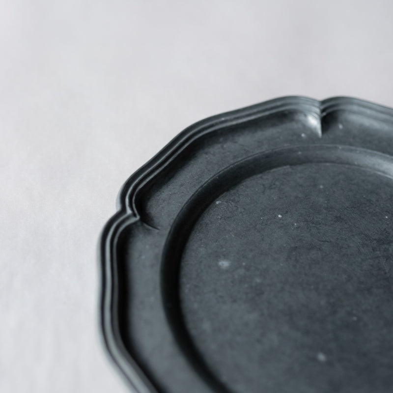 Vintage pewter plate l ビンテージピュータープレート  #144-C